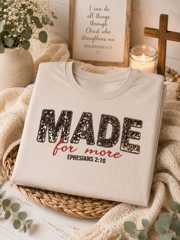 Made for more Sequins applique tee