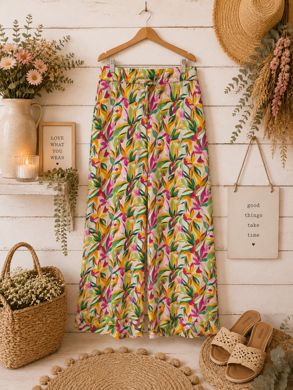 Stella Parker pink floral pants size 3XL