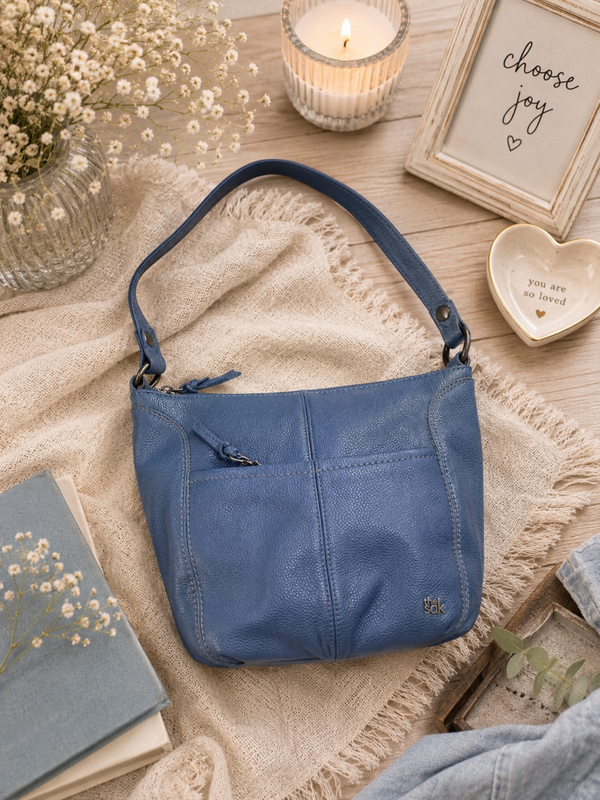 The Sak Navy blue leather purse