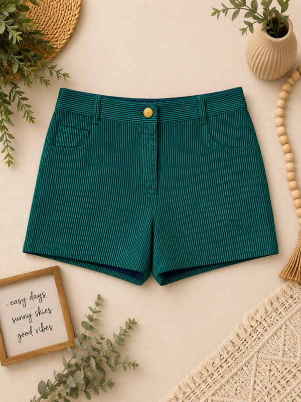 ISAAC MIZRAHI green and navy shorts Size 12