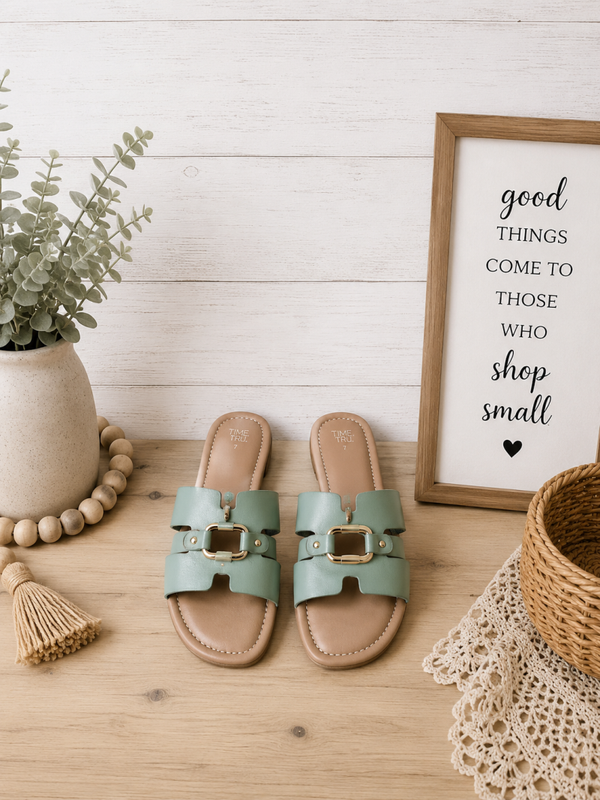 Time & Tru sage green shoes Size 7