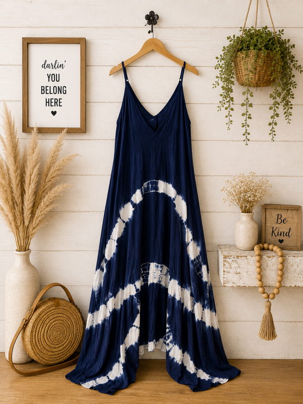 Kori Navy tie dye sundress Size Small