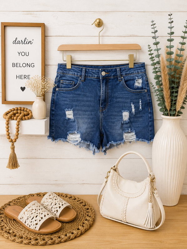 Distressed jeans shorts Size 2X