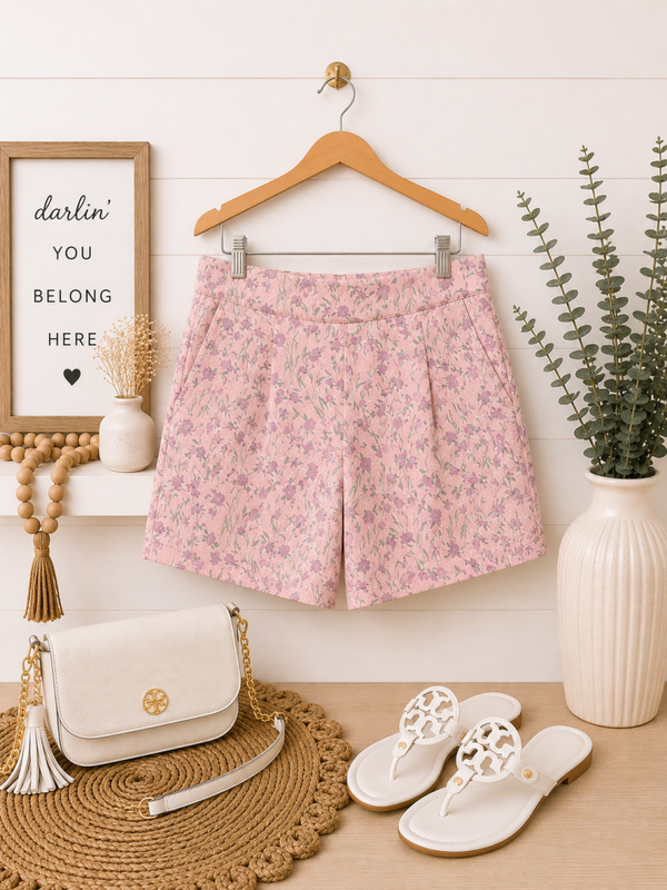 TCEC pink printed shorts Size Medium