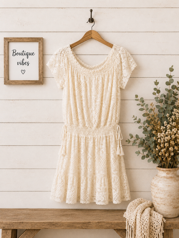 Jessica Simpson off white lace dress Size Medium