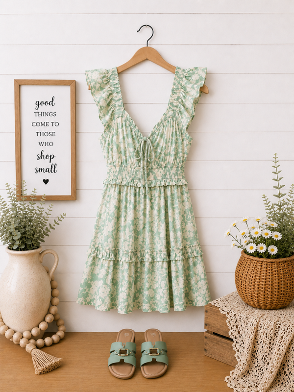 Blue pepper lulu mint green dress Size Large