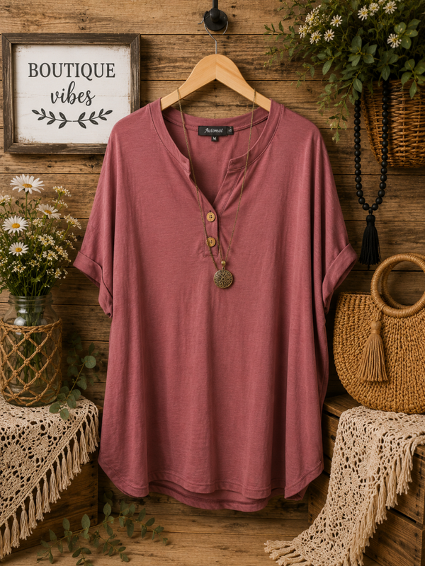 Automet soft style V-neck tee Size XL