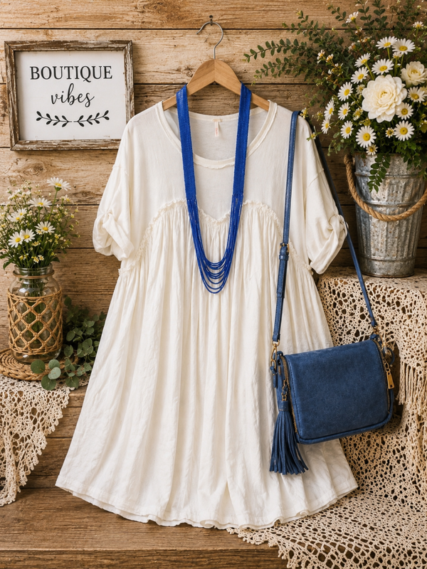 Free People white baby doll dress  Size Small