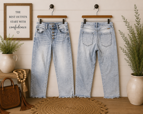 Kancan button fly rag bottom jeans Size 5/26