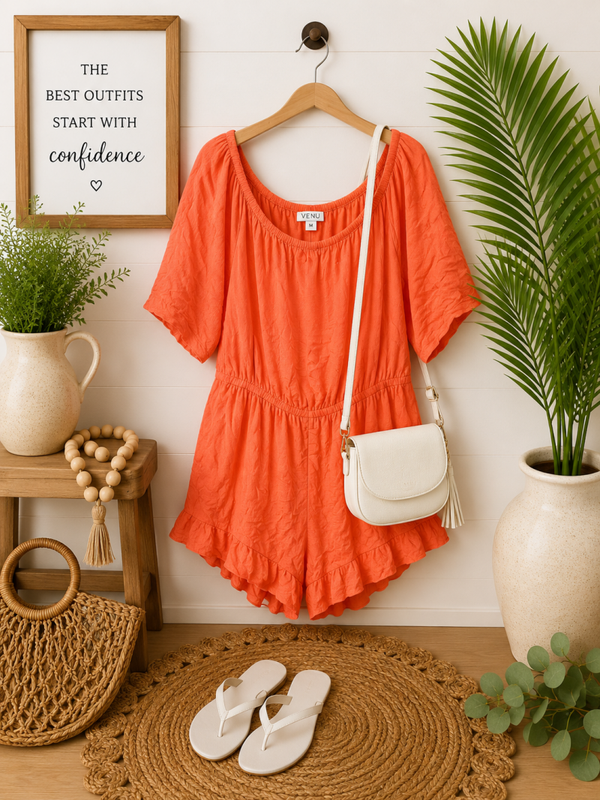 Venus coral Romper size 1XL