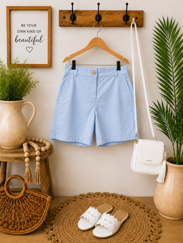 Crown & Ivy Caroline dress shorts light blue Size 6