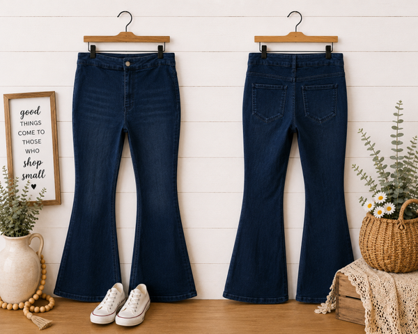 Kancan extreme flare dark wash jeans Size 15/31 x 32 length