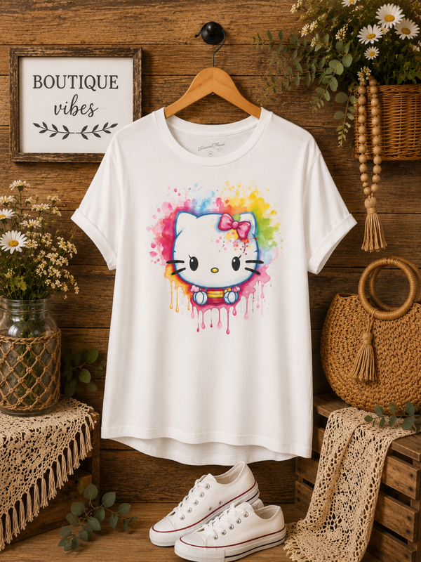 Hello Kitty white crop top tee Size 2XL