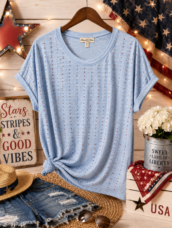 Rhinestone tee Size 2XL