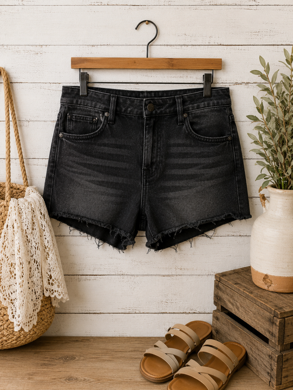 Vigoss black denim shorts Size 18