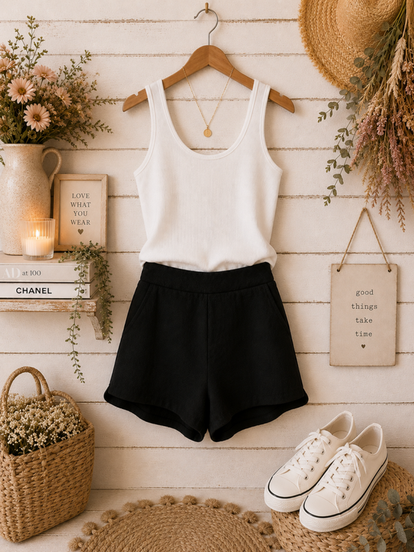 Light weight black shorts Size Medium