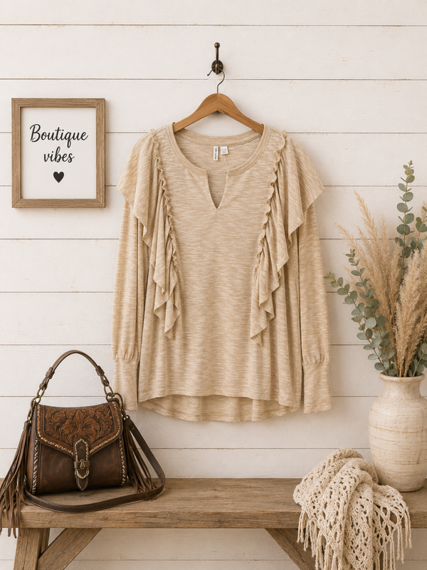 Cato Tan long sleeve top Size 18/20
