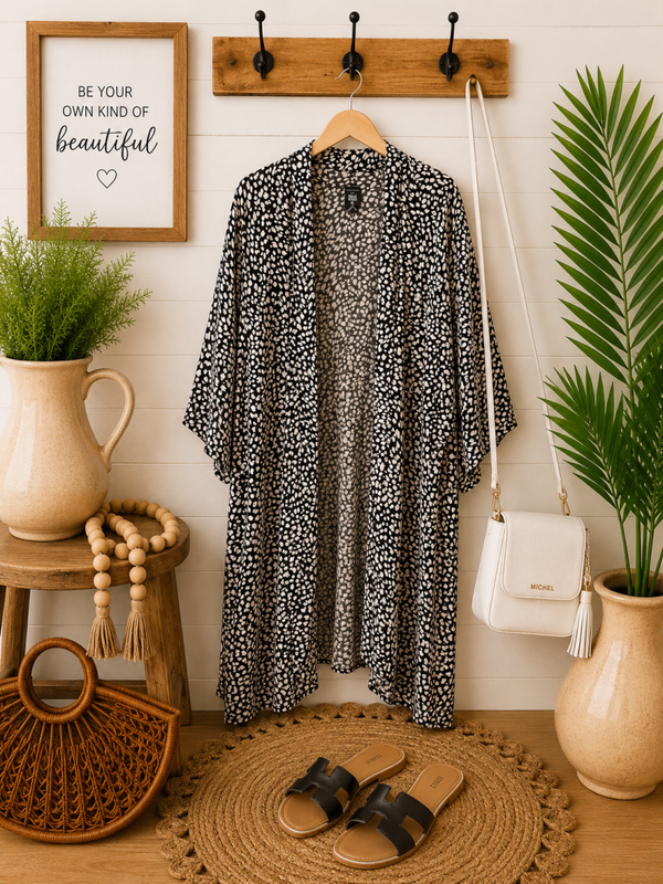 Billabong black & white cardigan Size M/L