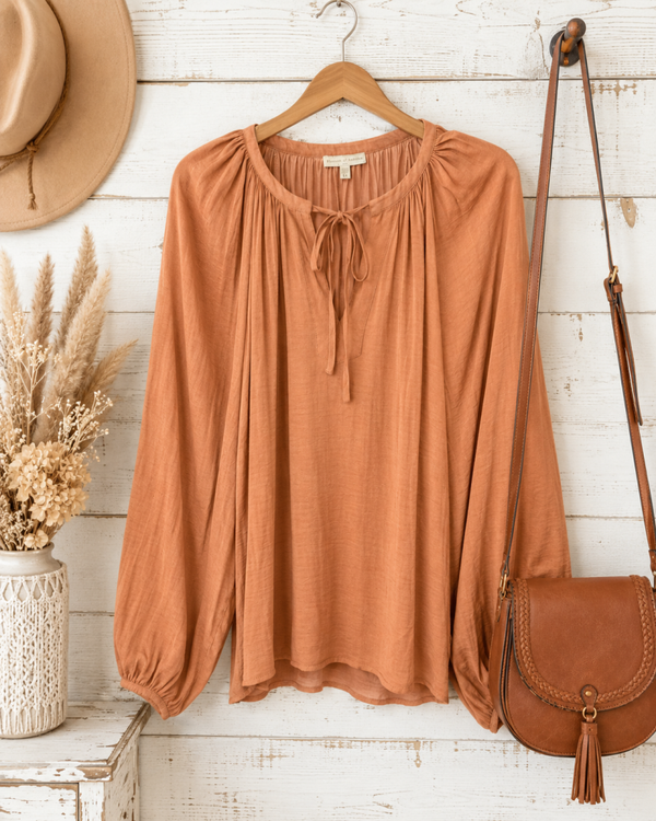 Madison D’ Amelie taupe colored top Size XL