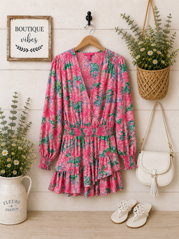 Lilly Pulitzer floral print dress Size 14