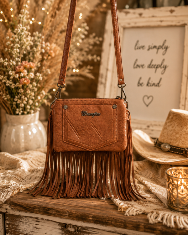 Wrangler leather crossbody