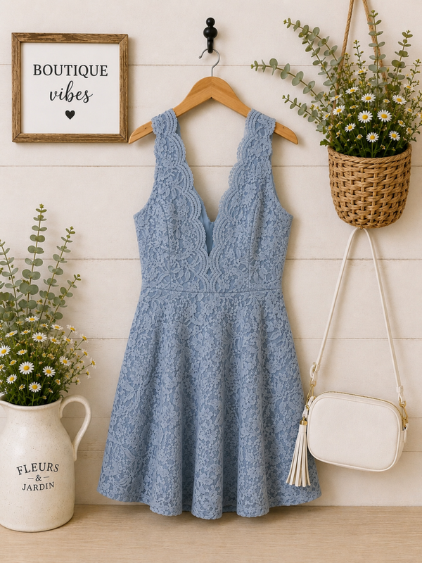 City Studio dusty blue dress Size 13