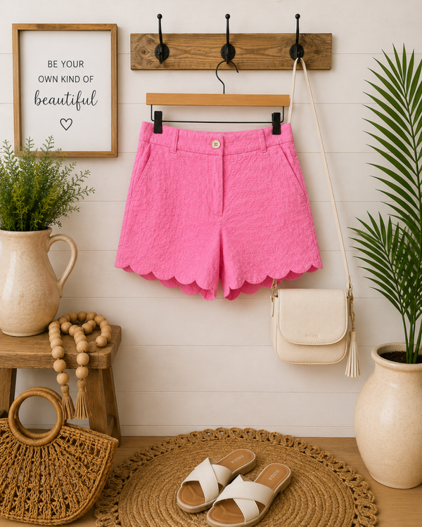 Crown & Ivy hot pink shelby shorts Size 6