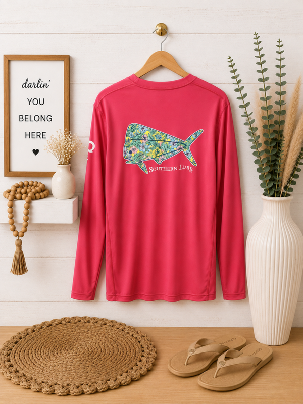 Southern Lure pink dri-fit shirt Size XL