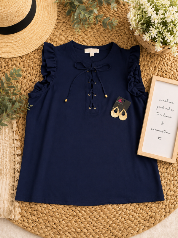 Michael Kors navy with gold top Size Large