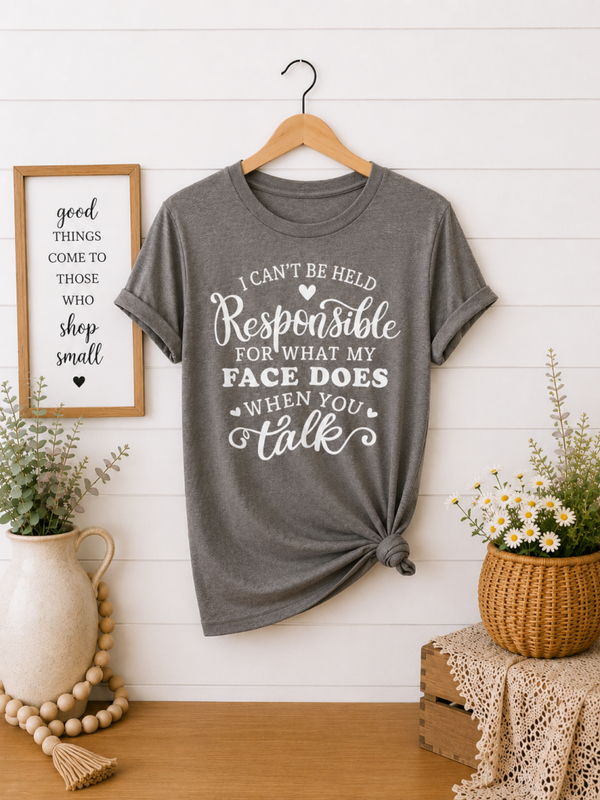 Grey responsible graphic tee Size XL