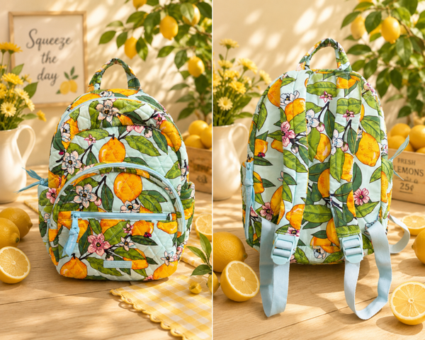 Vera Bradley lemon print backpack