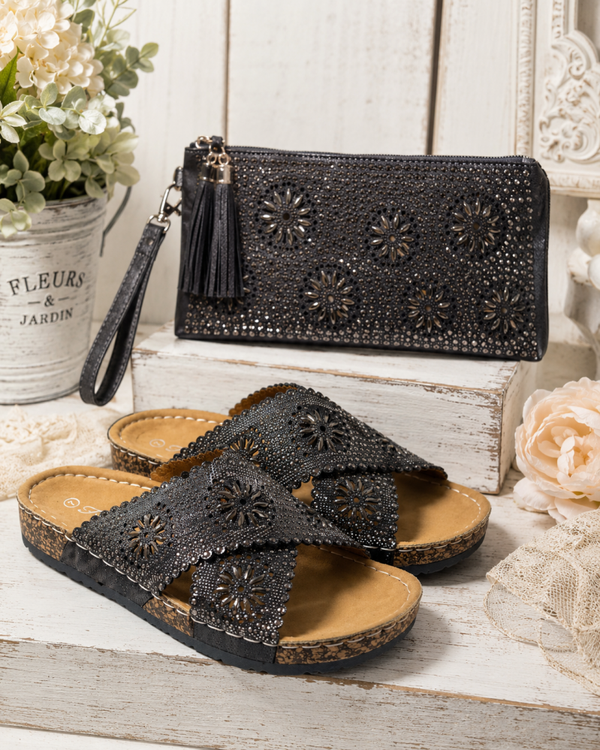 Forever soft gun metal sandals Sizes 6, 7, 8, 9