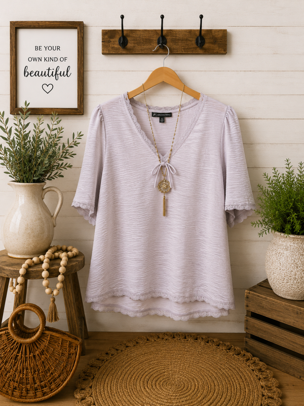 Adrianna Papell Dusty mauve top Size XL