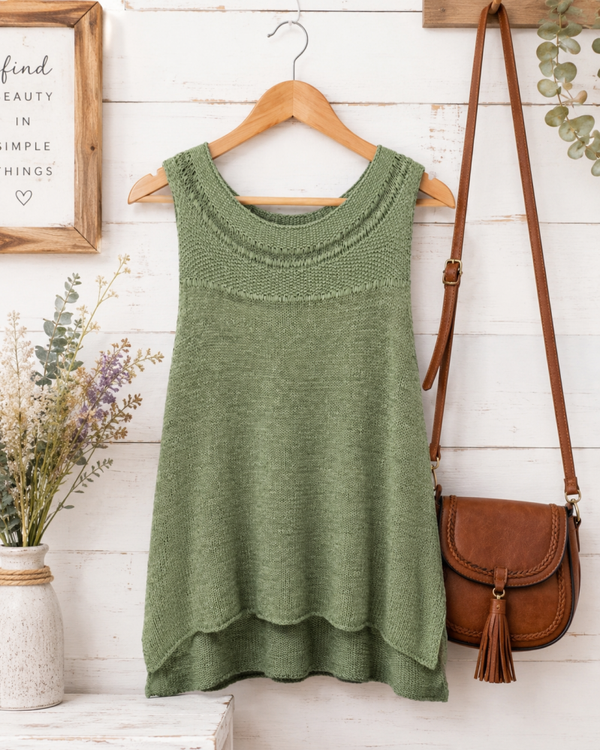 New directions khaki green sweater tank Size XL