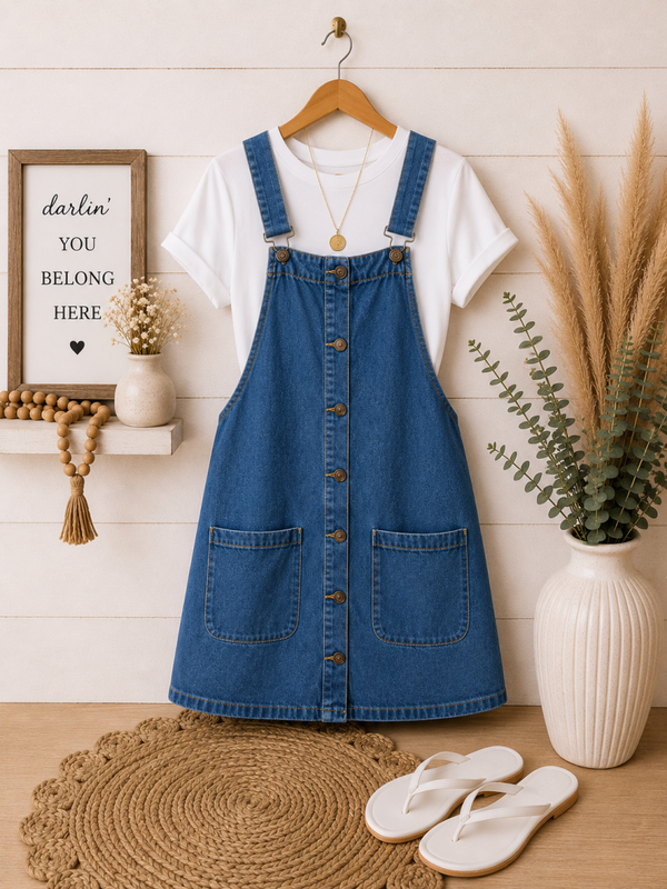 The Denim dress Size Large