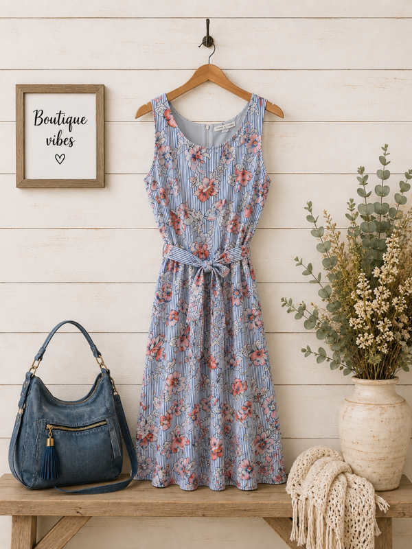 Sandra Darren rose print dress Size 10