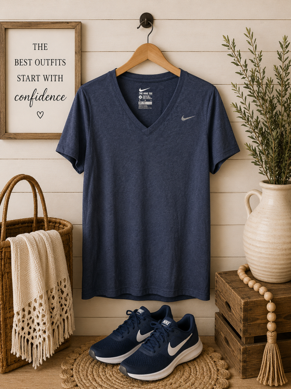 Nike navy drop-fit top Size XL