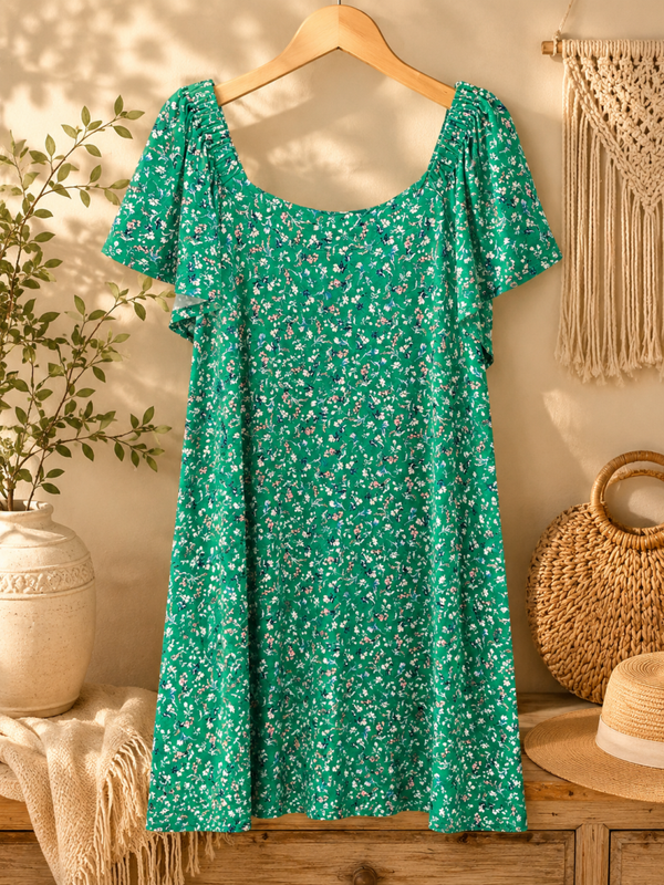 Signature by Bobby Bee green summer dress Size XL