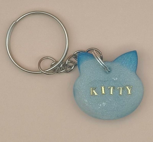 Cat head keyring kitty