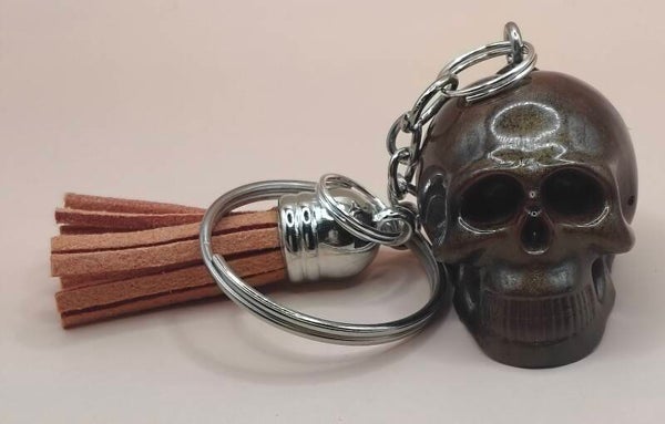 Skull keyring bronze/dark Orange