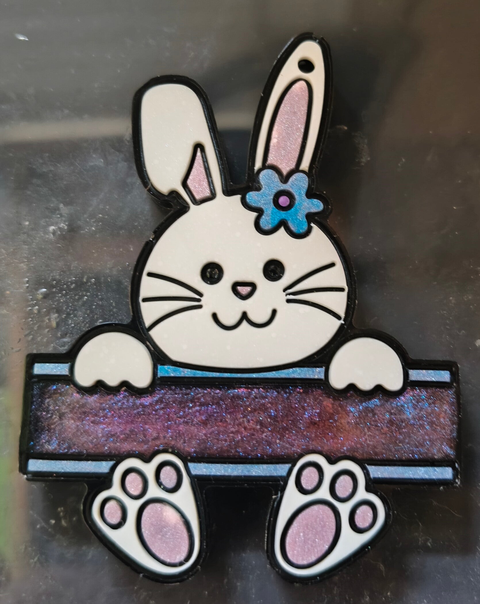 Female rabbit keyring