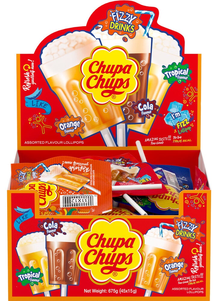 Chupa Chups Fizzy Drinks Flavours 45 stuks