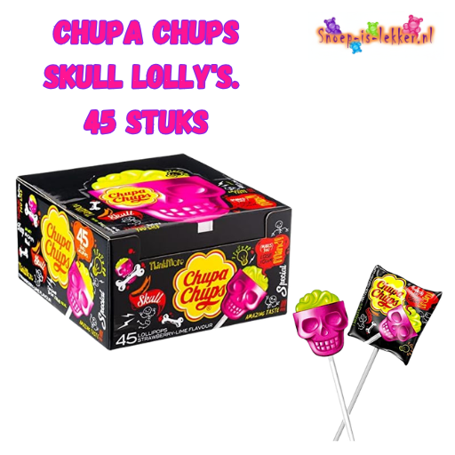 chupa chups skull 45 stuks