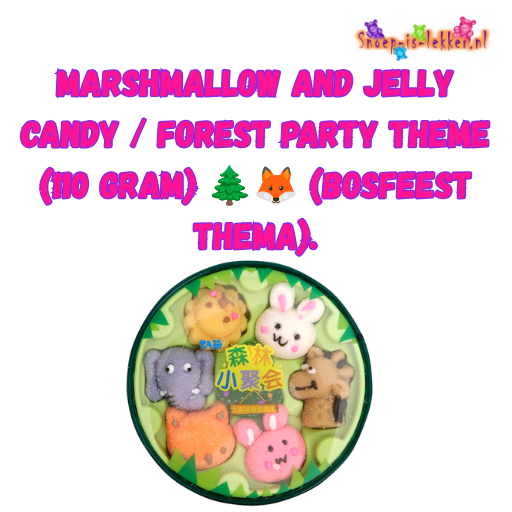 Marshmallow and jelly candy / Forest Party Theme (110 gram) 🌲🦊 (Bosfeest thema).