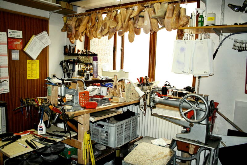der Arbeitsplatz in der Werkstatt