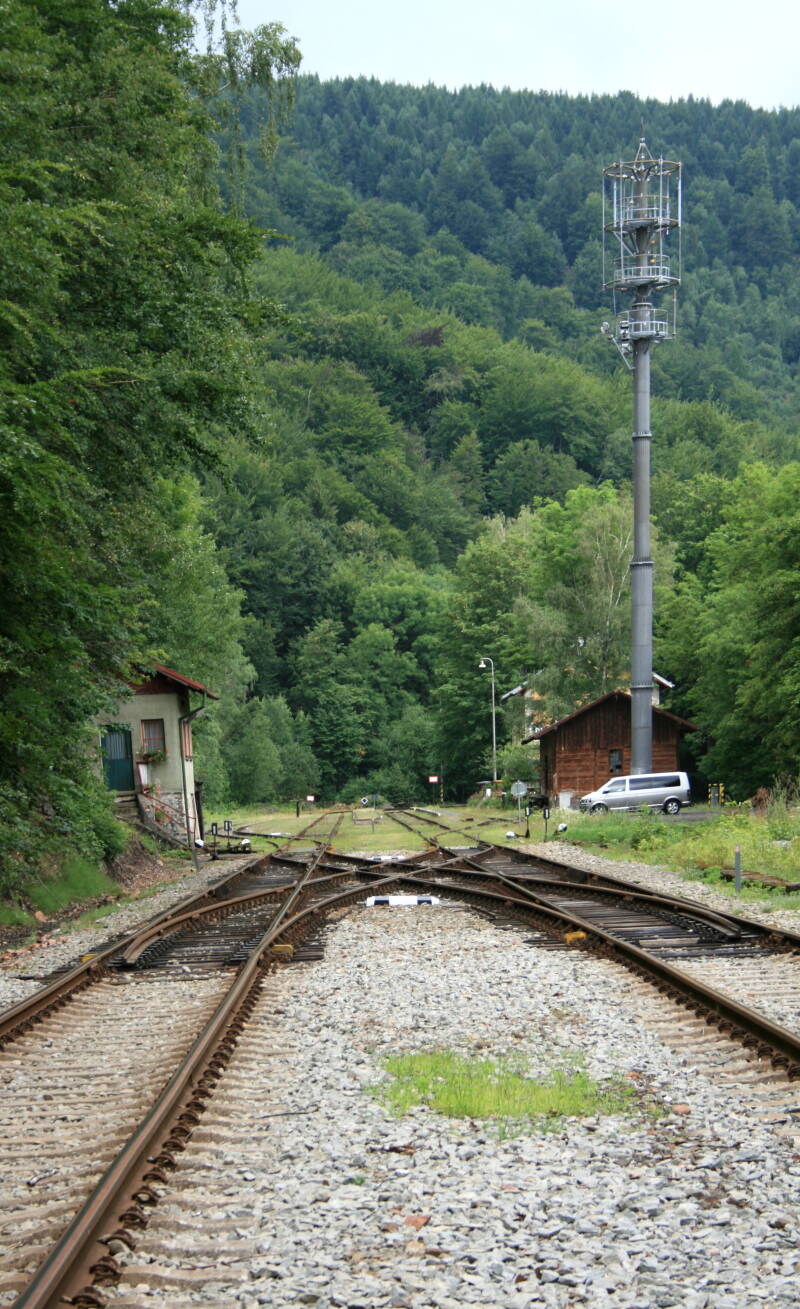 Leider kein Zug auf den Gleisen