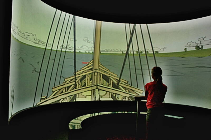  hier sah man einen Film über die Seefahrt