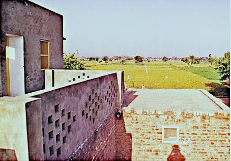 Blick auf die Felder von Thatta Ghulamka Dhiroka