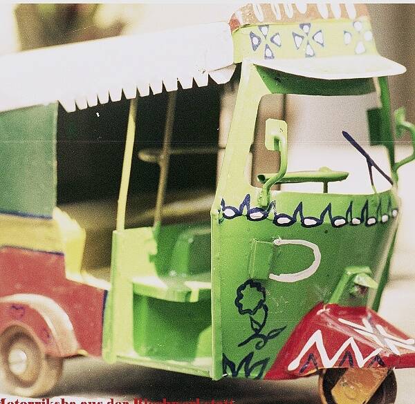 wo Spielzeugrikschahs gefertigt werden