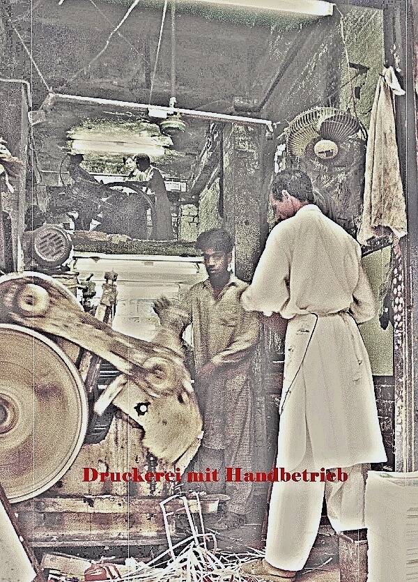 der Drucker. Jedes Blatt von Hand eingelegt